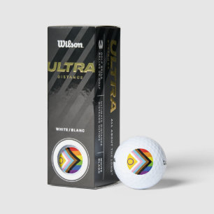 SlipperyJoe's Intersex pride flag yellow backgroun Golf Balls