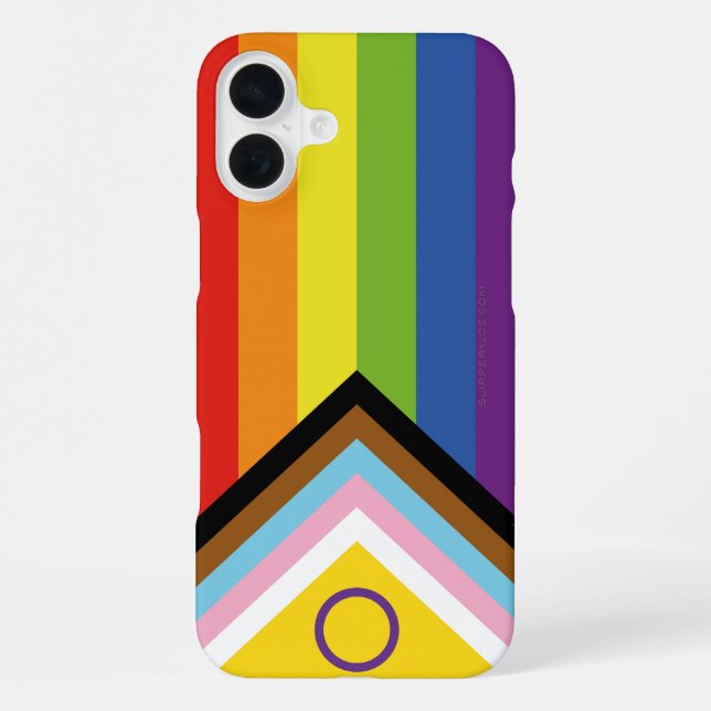 SlipperyJoe's Intersex pride flag yellow backgroun iPhone Case (Back)