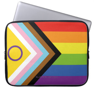 SlipperyJoe's Intersex pride flag yellow backgroun Laptop Sleeve
