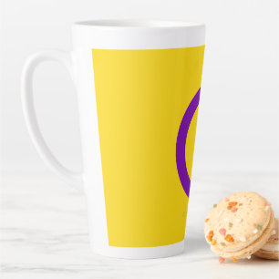 SlipperyJoe's Intersex pride flag yellow backgroun Latte Mug
