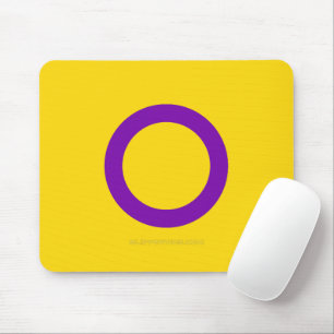 SlipperyJoe's Intersex pride flag yellow backgroun Mouse Pad