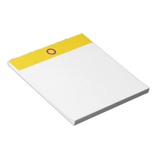 SlipperyJoe's Intersex pride flag yellow backgroun Notepad