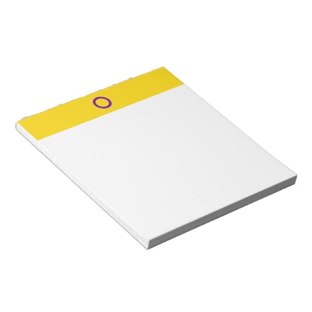 SlipperyJoe's Intersex pride flag yellow backgroun Notepad (Angled)