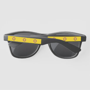 SlipperyJoe's Intersex pride flag yellow backgroun Sunglasses