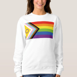 SlipperyJoe's Intersex pride flag yellow backgroun Sweatshirt