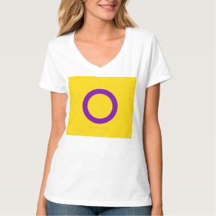 SlipperyJoe's Intersex pride flag yellow backgroun T-Shirt
