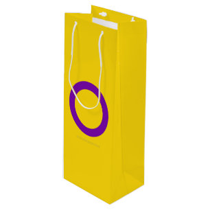 SlipperyJoe's Intersex pride flag yellow backgroun Wine Gift Bag