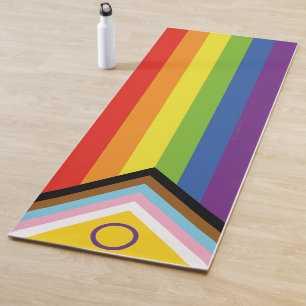SlipperyJoe's Intersex pride flag yellow backgroun Yoga Mat