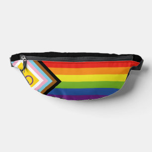 SlipperyJoe's Intersex Progress Pride Flag gay gif Bum Bags