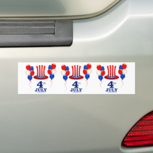 SlipperyJoe's july 4th Independence day classic Un Bumper Sticker