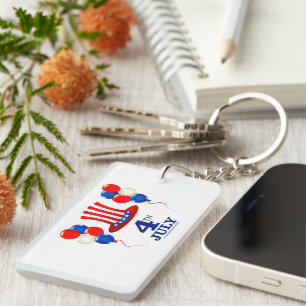 SlipperyJoe's july 4th Independence day classic Un Key Ring