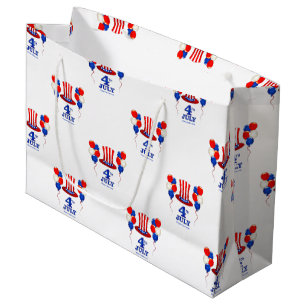 SlipperyJoe's july 4th Independence day classic Un Large Gift Bag