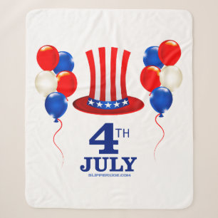 SlipperyJoe's july 4th Independence day classic Un Sherpa Blanket