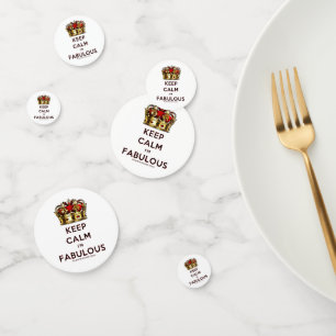 SlipperyJoe's keep calm fabulous golden crown red  Confetti