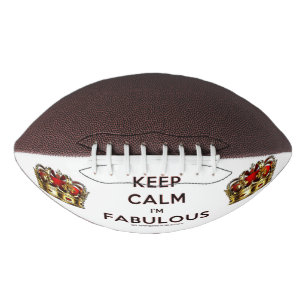 SlipperyJoe's keep calm fabulous golden crown red Football