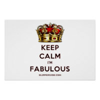 SlipperyJoe's keep calm fabulous golden crown red