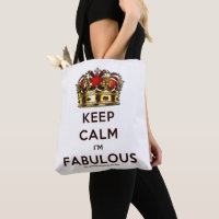 SlipperyJoe's keep calm fabulous golden crown red 