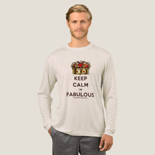 SlipperyJoe's keep calm fabulous golden crown red Tri-Blend Shirt