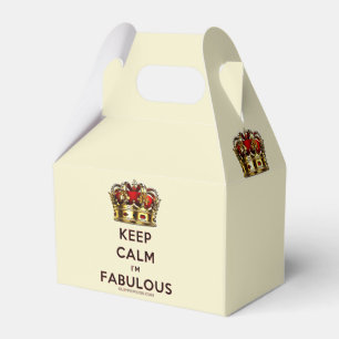 SlipperyJoe's keep calm fabulous spectacular crown Favour Box