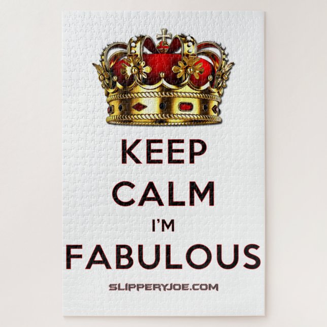 SlipperyJoe's keep calm fabulous spectacular crown Jigsaw Puzzle (Vertical)