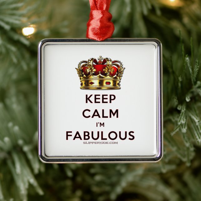 SlipperyJoe's keep calm fabulous spectacular crown Metal Tree Decoration (Tree)