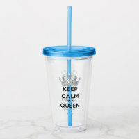 SlipperyJoe's keep calm queen polished silver crow