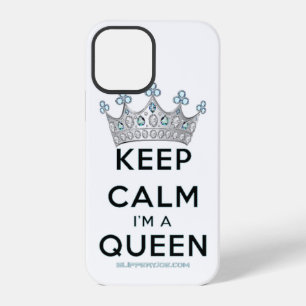 SlipperyJoe's keep calm queen polished silver crow iPhone 12 Pro Case