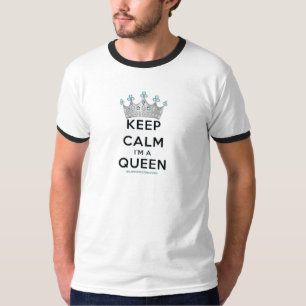 SlipperyJoe's keep calm queen polished silver crow T-Shirt