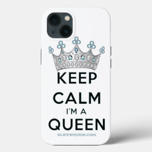 SlipperyJoe's Keep Calm Queen royal crown jewels a iPhone 13 Case