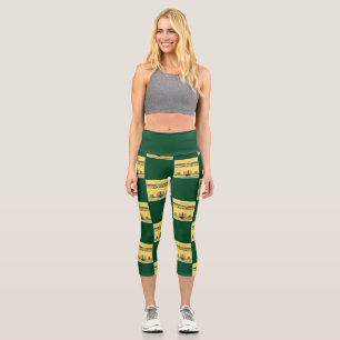 SlipperyJoe's Kwanzaa warm celebratory tone tradit Capri Leggings