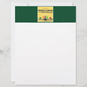 SlipperyJoe's Kwanzaa warm celebratory tone tradit Custom Letterhead