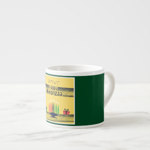 SlipperyJoe's Kwanzaa warm celebratory tone tradit Espresso Cup