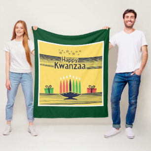 SlipperyJoe's Kwanzaa warm celebratory tone tradit Fleece Blanket
