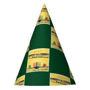 SlipperyJoe's Kwanzaa warm celebratory tone tradit Party Hat
