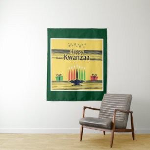 SlipperyJoe's Kwanzaa warm celebratory tone tradit Tapestry
