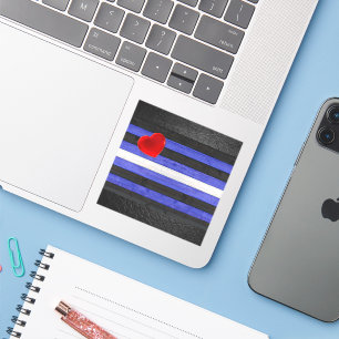 SlipperyJoe's leather pride flag black royal blue 