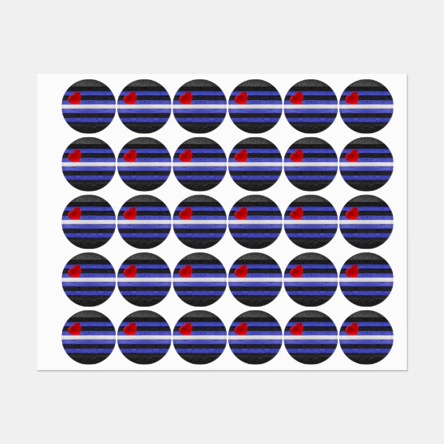 SlipperyJoe's leather pride flag black royal blue  (Sheet)