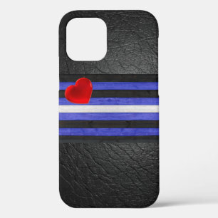 SlipperyJoe's leather pride flag black royal blue  iPhone 12 Pro Case