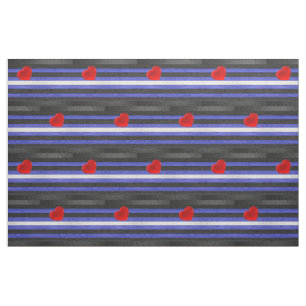 SlipperyJoe's leather pride flag black royal blue Fabric