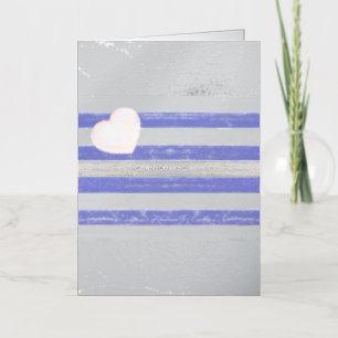 SlipperyJoe's leather pride flag black royal blue  Foil Greeting Card