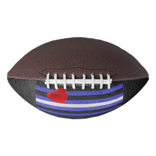 SlipperyJoe's leather pride flag black royal blue  Football