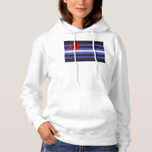 SlipperyJoe's leather pride flag black royal blue  Hoodie