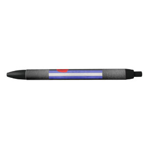 SlipperyJoe's leather pride flag black royal blue  Ink Pen