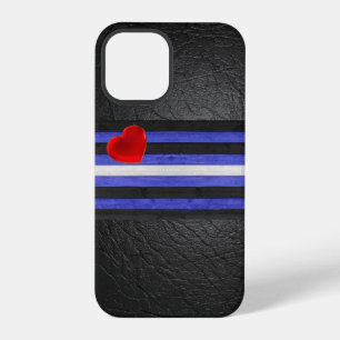 SlipperyJoe's leather pride flag black royal blue iPhone 12 Pro Case