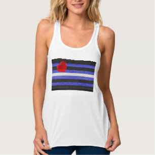 SlipperyJoe's leather pride flag black royal blue  Singlet