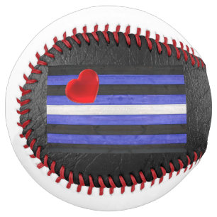 SlipperyJoe's leather pride flag black royal blue Softball