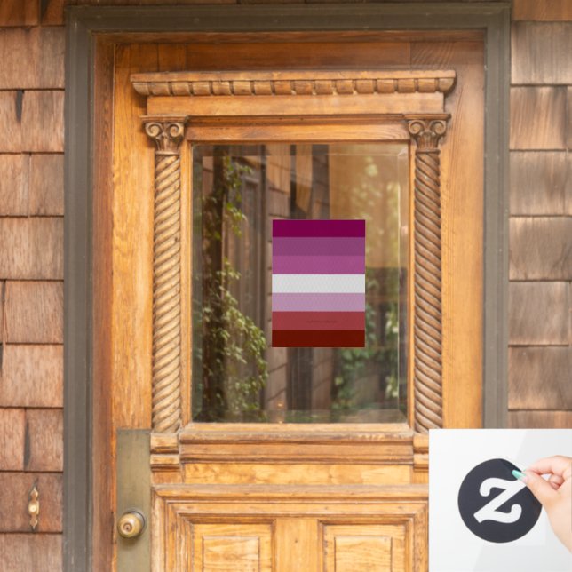 SlipperyJoe's lesbian pride flag feminine communit (Home Door)