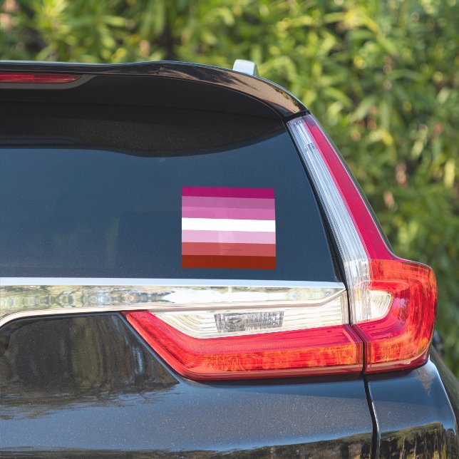 SlipperyJoe's lesbian pride flag feminine communit (Car Side)