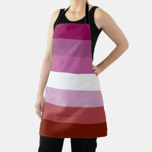 SlipperyJoe's lesbian pride flag feminine communit Apron