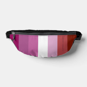 SlipperyJoe's lesbian pride flag feminine communit Bum Bags